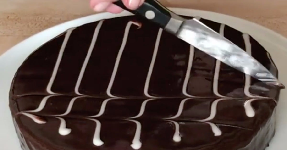 Ina Garten Chocolate Ganache Cake With Chevron Decoration POPSUGAR Food