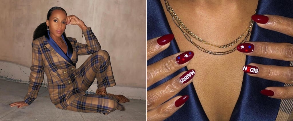 Kerry Washington's Biden-Harris Nail Art on Inauguration Day
