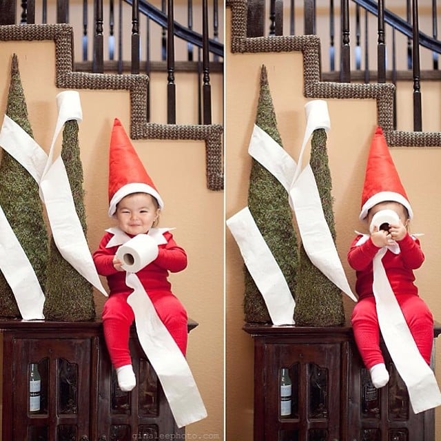 Elf on the Shelf Mom Dresses Toddler For Halloween POPSUGAR Family