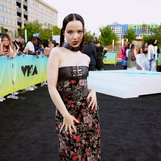 Dove Cameron's Belted Paco Rabanne Dress at the 2022 MTV VMA