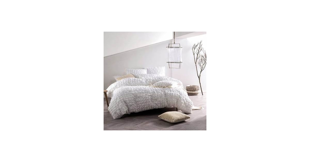 Nicole Miller Home 3pc Full Queen Squares Seersucker Texture Duvet