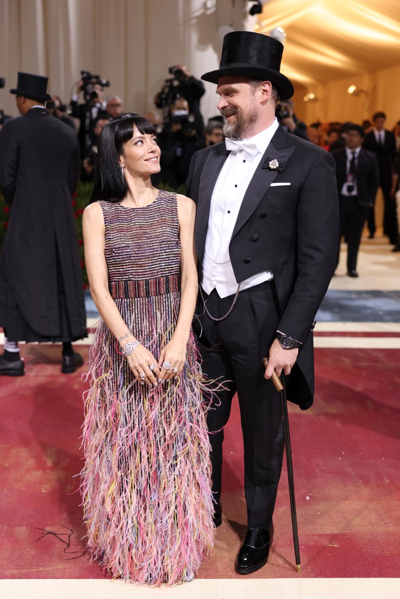 NEW YORK, NEW YORK - MAY 02: (L-R) Lily Allen and David Harbour attend The 2022 Met Gala Celebrating 