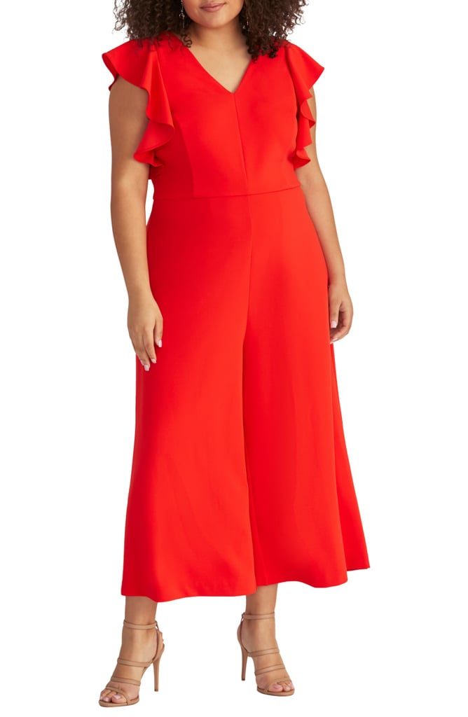 Rachel Rachel Roy Ruffle Sleeve Crepe Jumpsuit