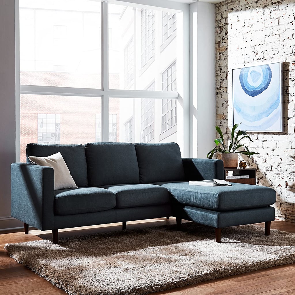 Rivet Revolve Modern Upholstered Sofa with Reversible Sectional Chaise