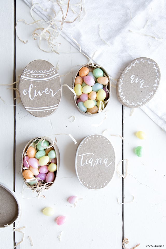 Candy egg baskets — <a href="http://cocoandmingo.com/2014/04/14/easter-diy-candy-nests/">Coco and Mingo</a>