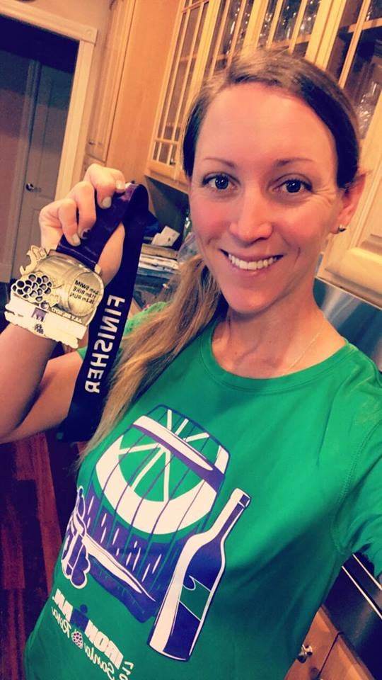 Mom Breastfeeding During Ironman Competition