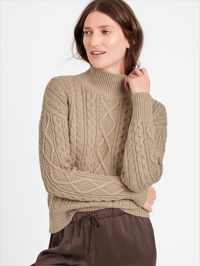 Cable-Knit Cropped Sweater