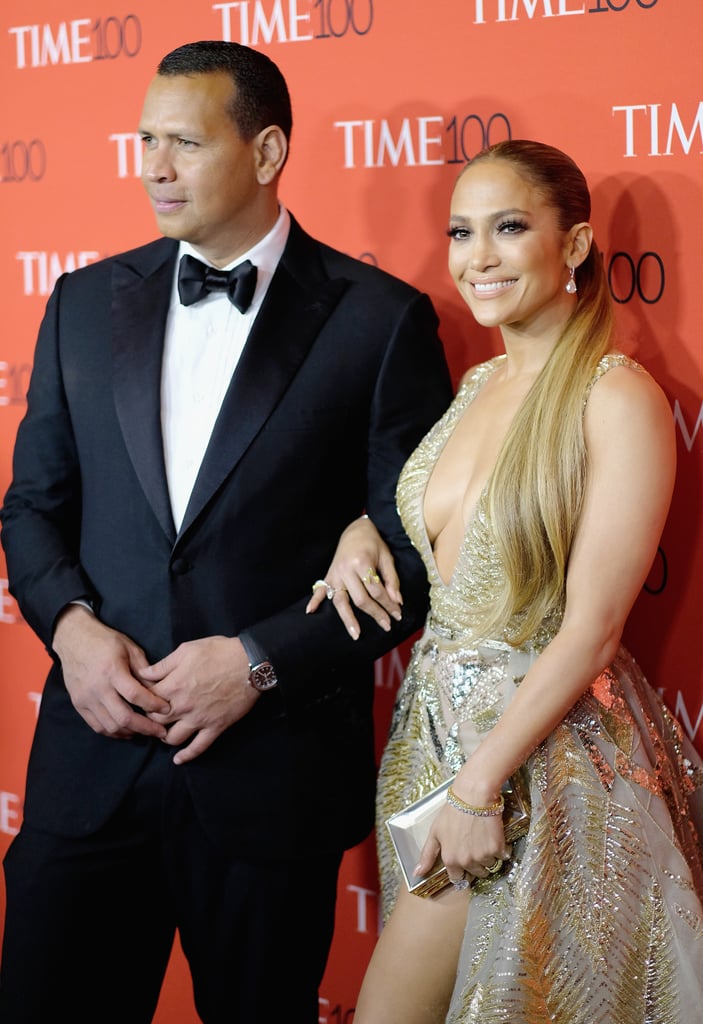 Jennifer Lopez Gold Zuhair Murad Dress at Time 100 Gala 2018