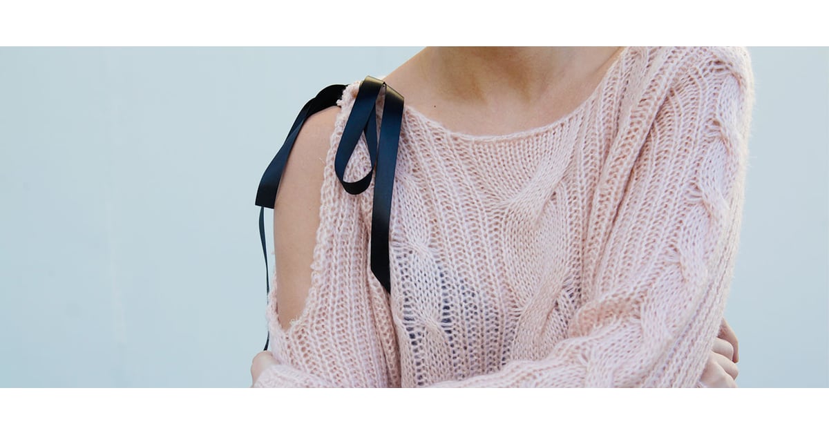 DIY Bow Sweater Video POPSUGAR Fashion