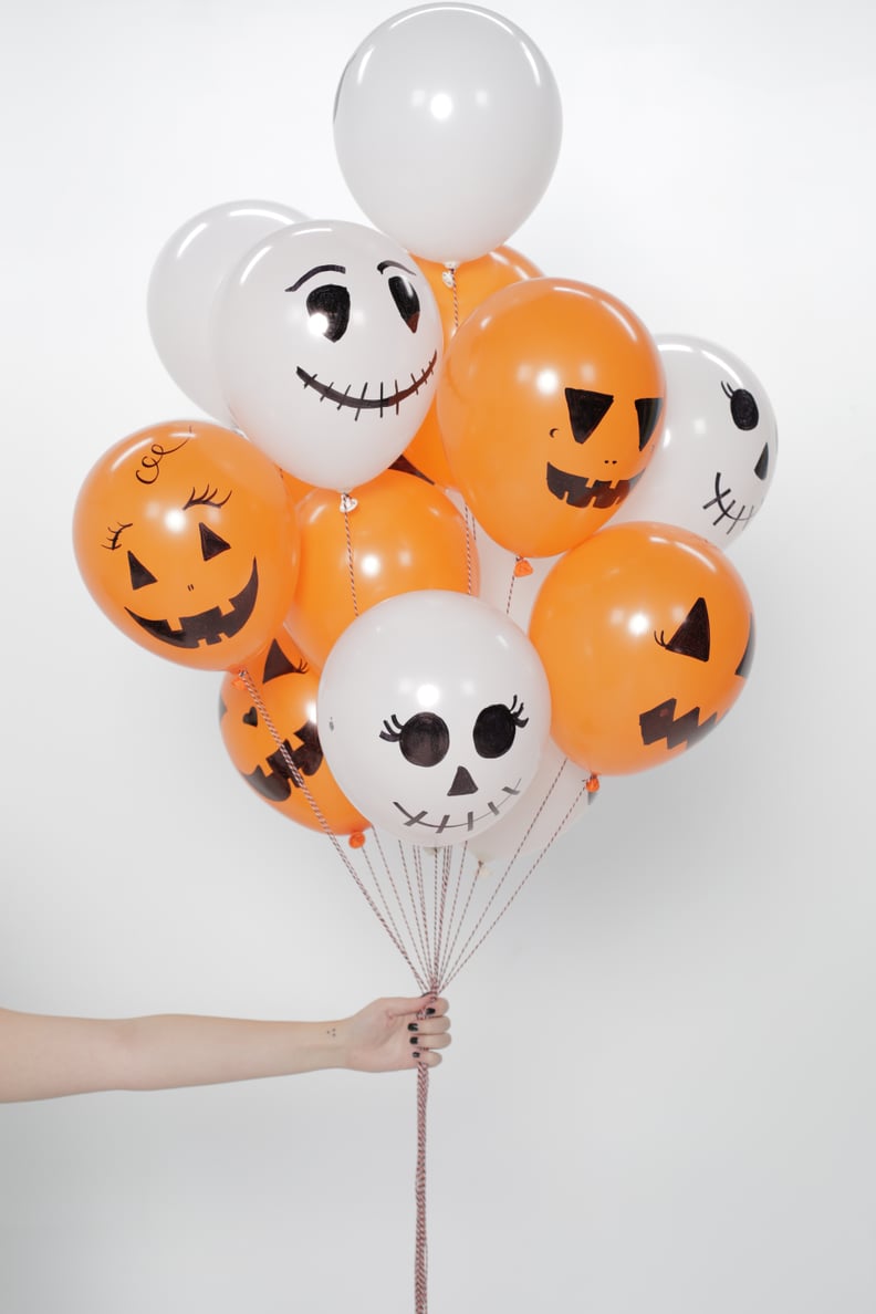 Pumpkin and Skeleton Balloons