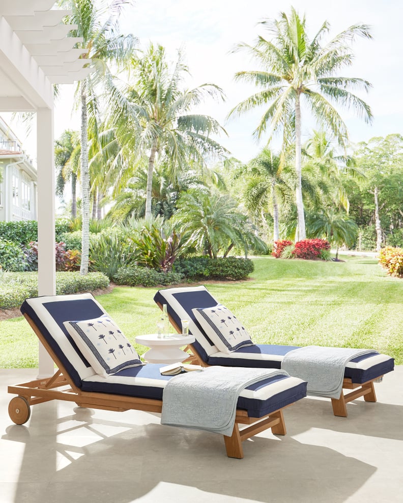 Best Overall Outdoor Chaise Lounge: Serena & Lily Crosby Teak Chaise