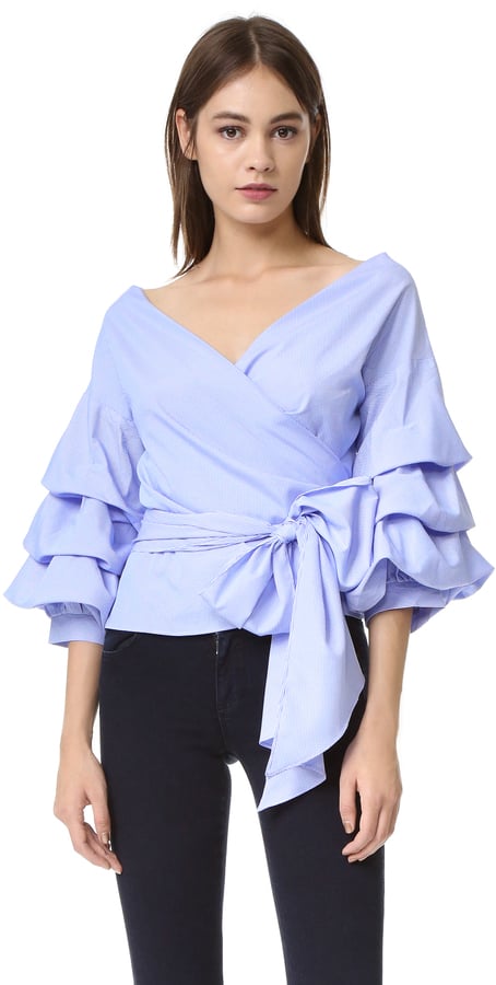 The Over-the-top Ruffle Shirt She Needs For an #OOTD Snap