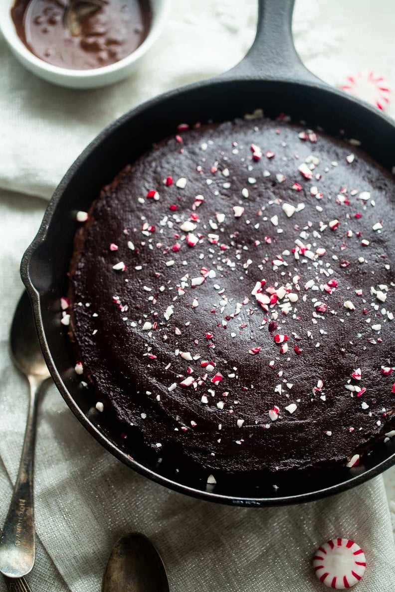 Skillet Peppermint Brownies