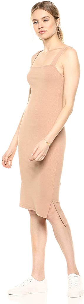The Drop Women's Amelia Square Neck Strappy Body Con Midi Tank Dress