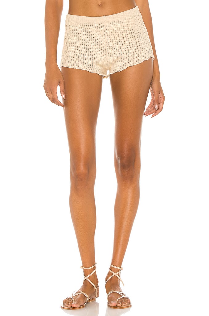 Indah Booty Knit Hotpant in Beige