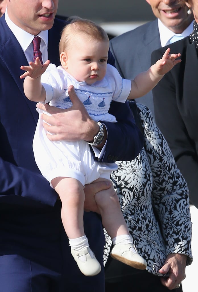 George's arrival in Australia on April 16.