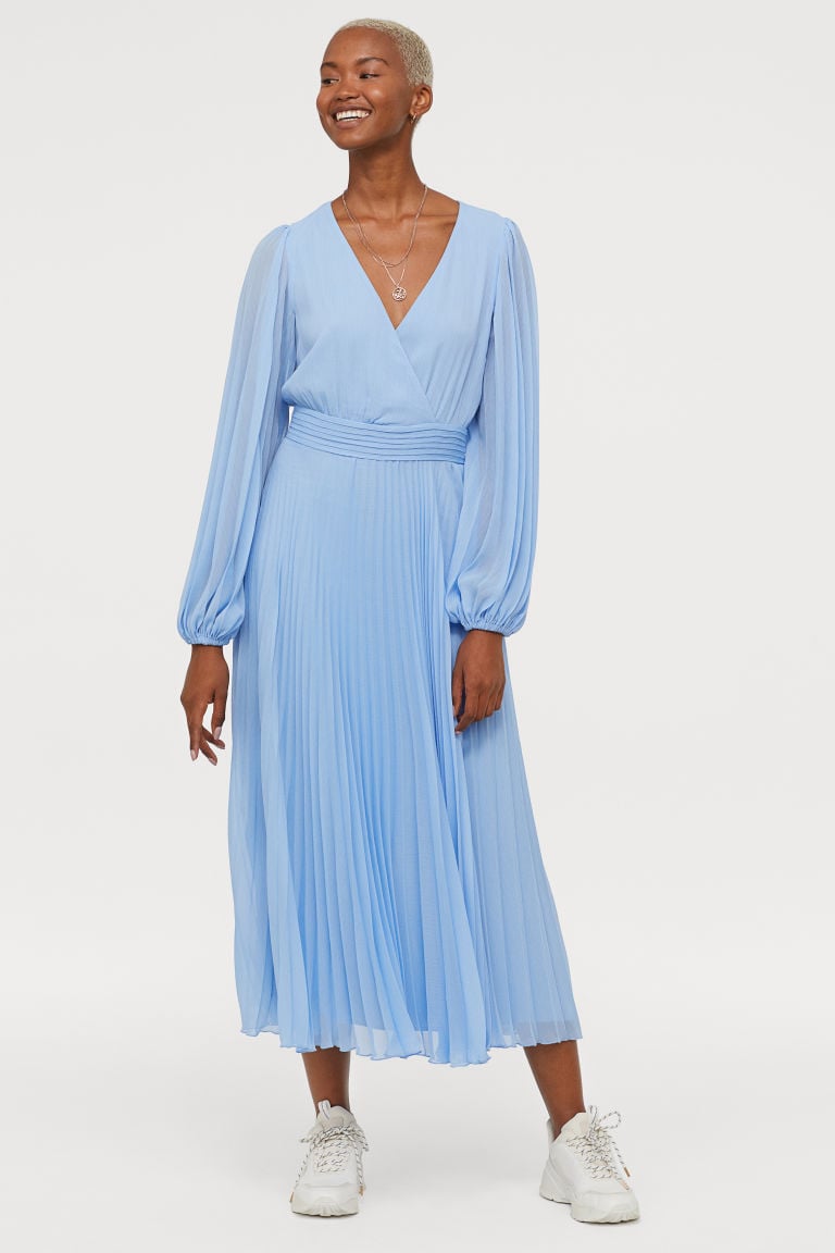 H&M Pleated Long Dress