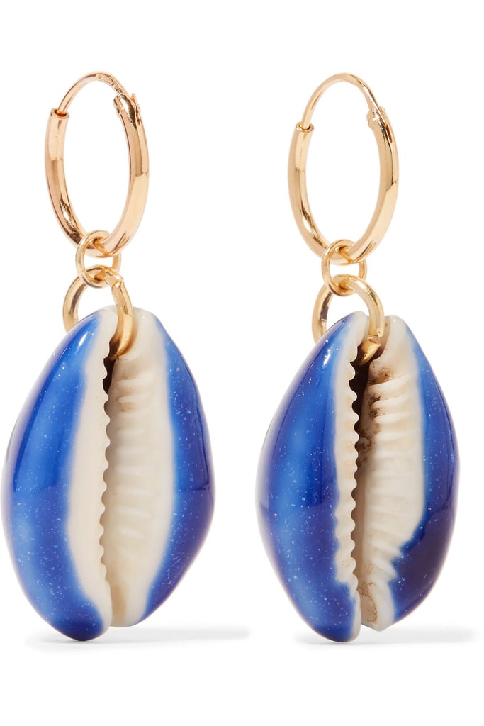 Aurelie Bidermann Merco Gold Plated Shell Earrings