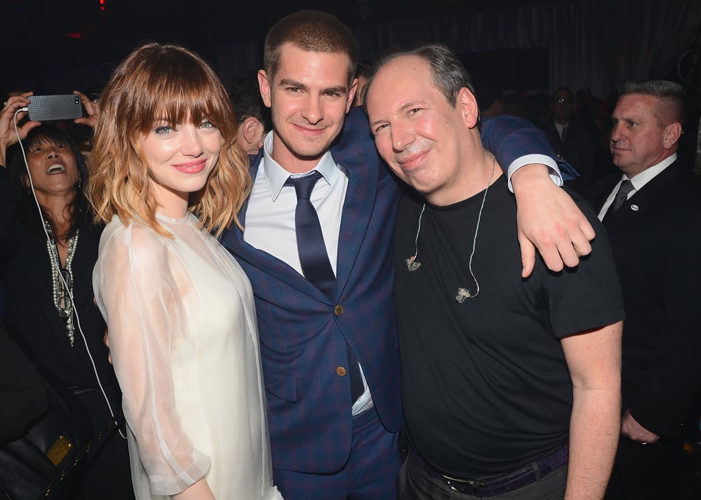 On Thursday, Emma Stone, Andrew Garfield, and Hans Zimmer met up at the NYC premiere of The Amazing Spider-Man 2.