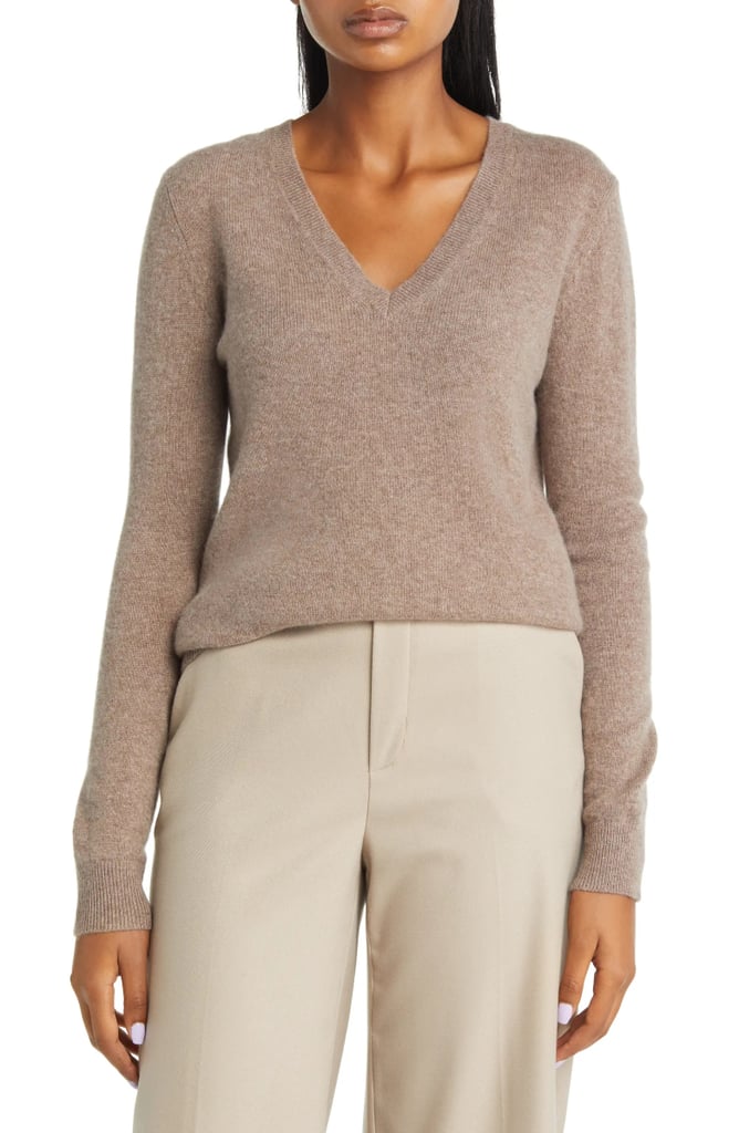 Women’s Apparel: Cashmere Essential V-Neck Sweater