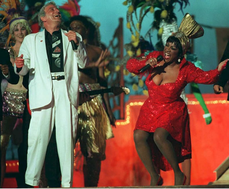 Patti LaBelle and Tony Bennett Perform at the Super Bowl in 1995