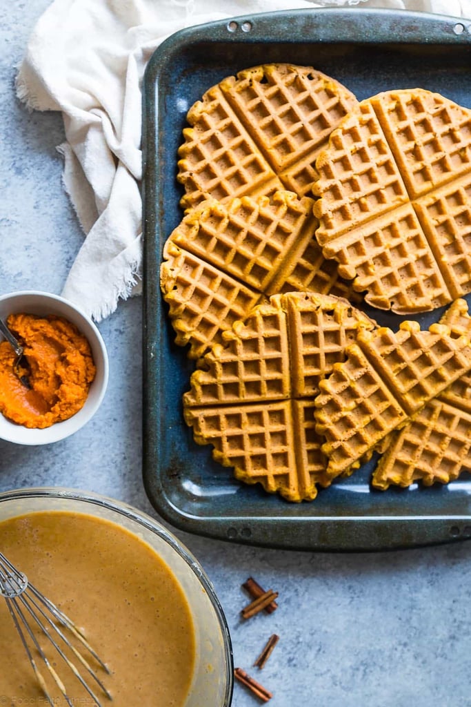 Paleo Waffles With Pumpkin Spice Cream Sauce