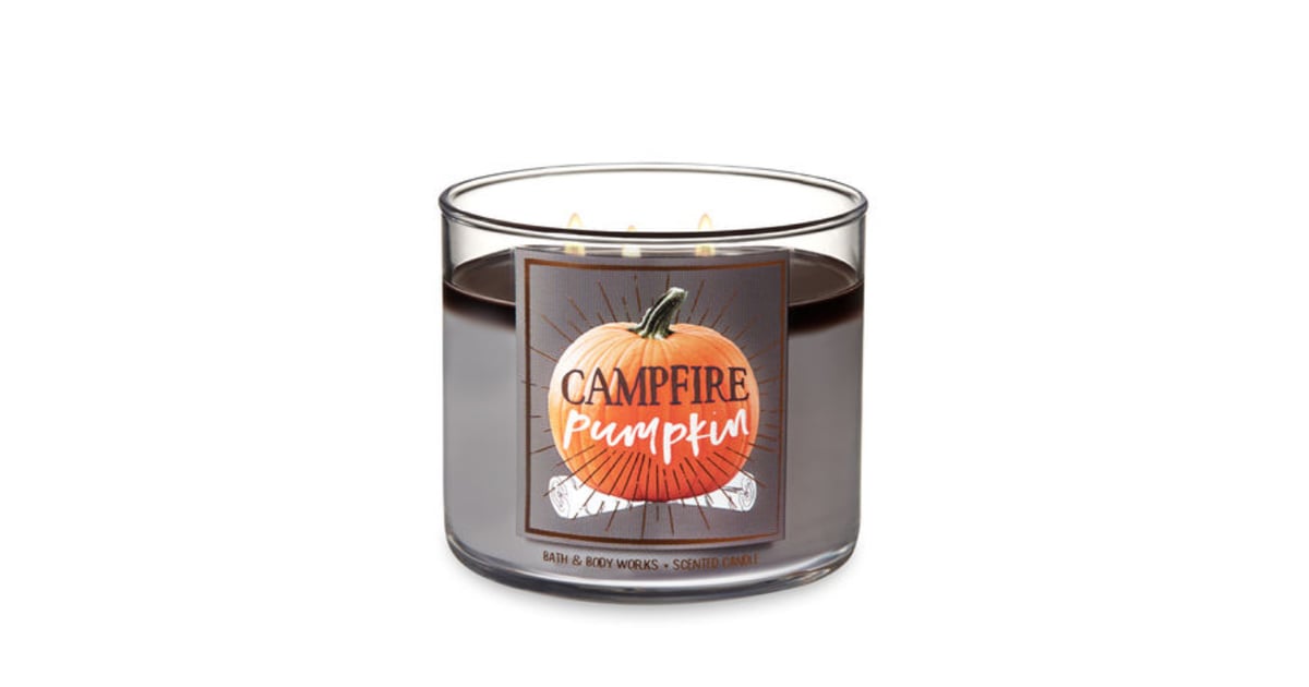 Campfire Pumpkin ThreeWick Candle Bath & Body Works Fall Candles