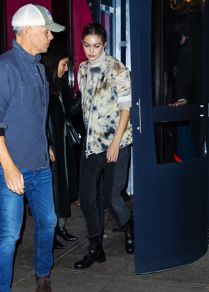Gigi Hadid Wearing a Tie-Dye Top For Dinner in NYC