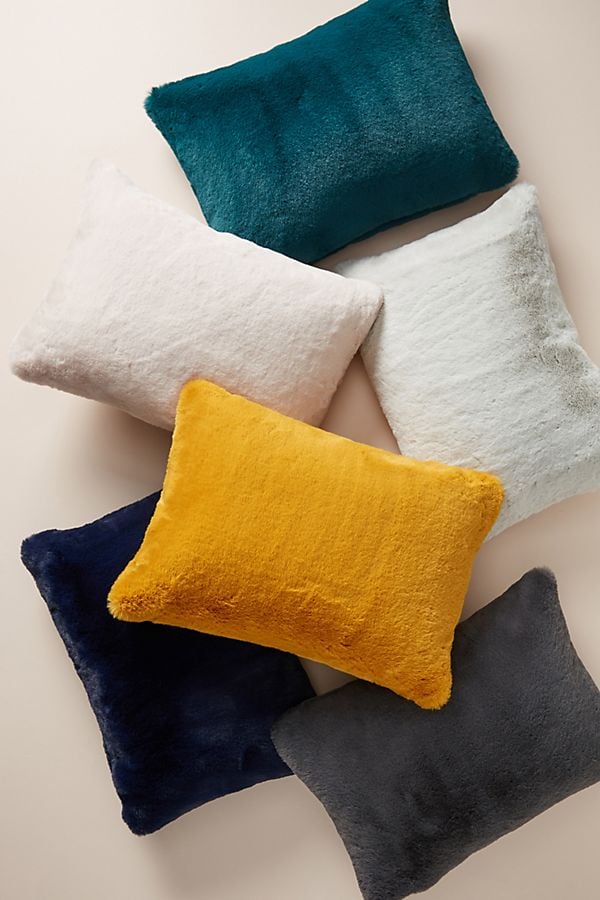 Anthropologie Sophie Faux Fur Pillow