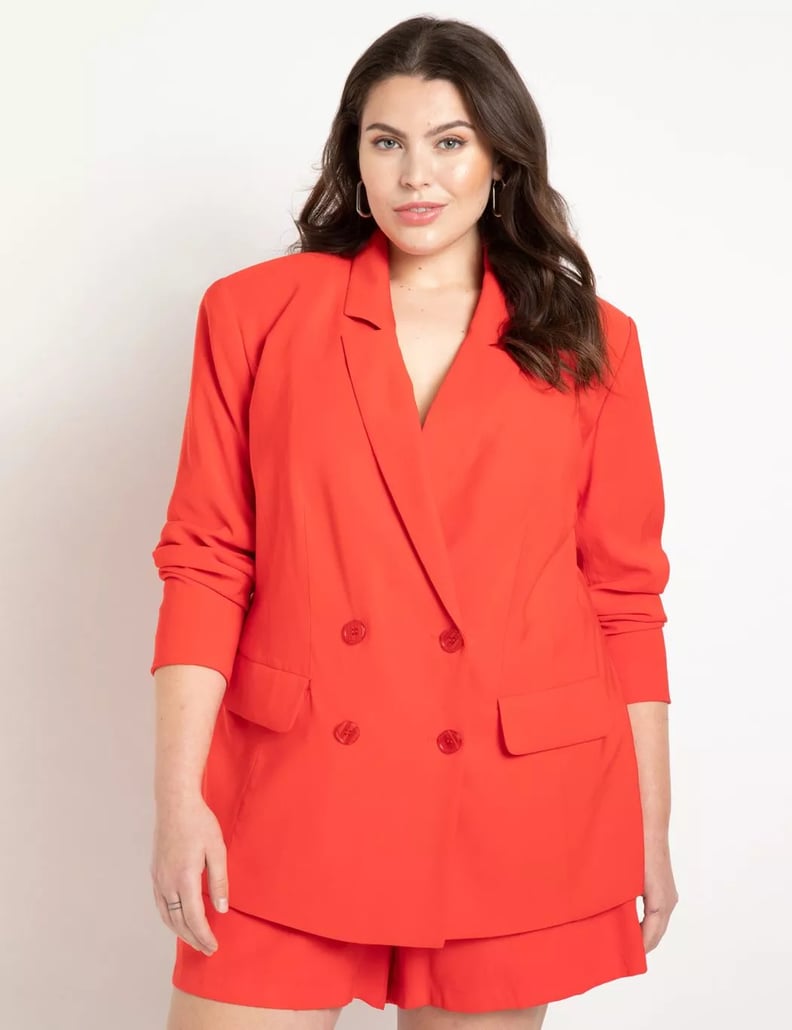 A Colorful Jacket: Eloquii Long Double Breasted Blazer