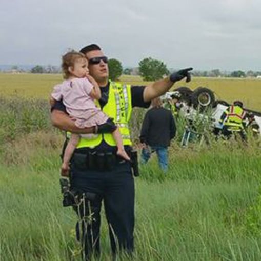 Cop Distracts Girl From Fatal Car Accident