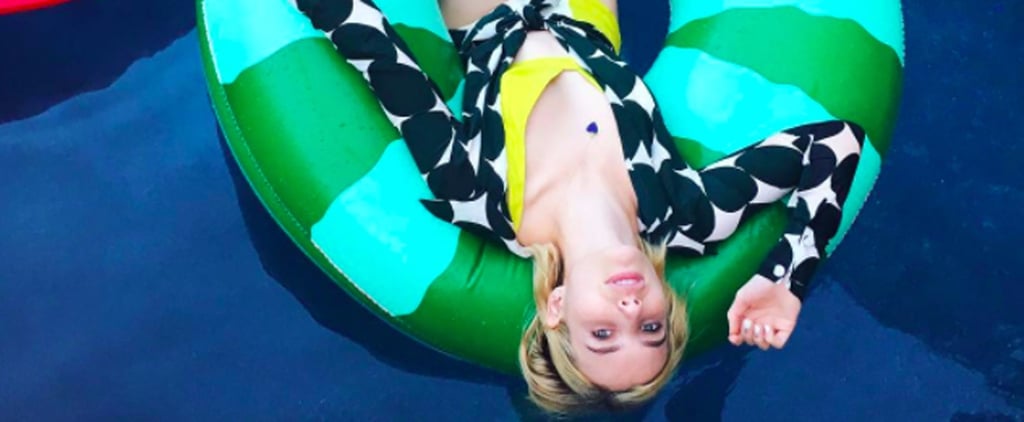 Emma Roberts Wearing Alix Yellow Swimsuit
