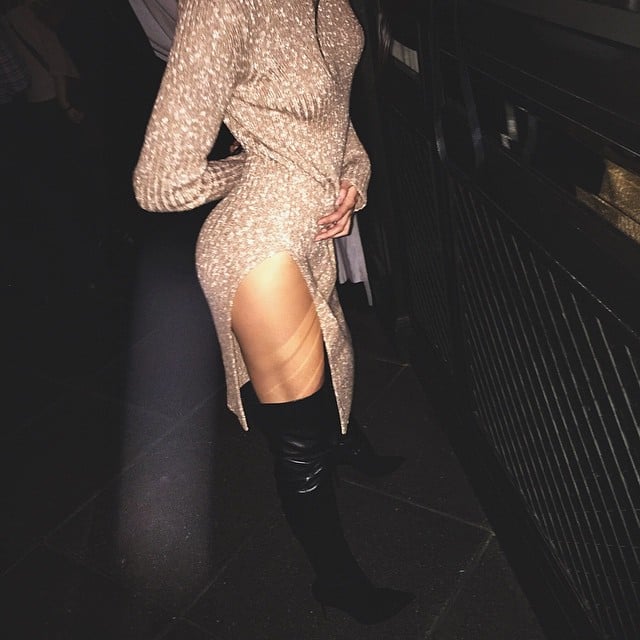 Kendall showing her legs for days in Céline styled by Monica Rose.