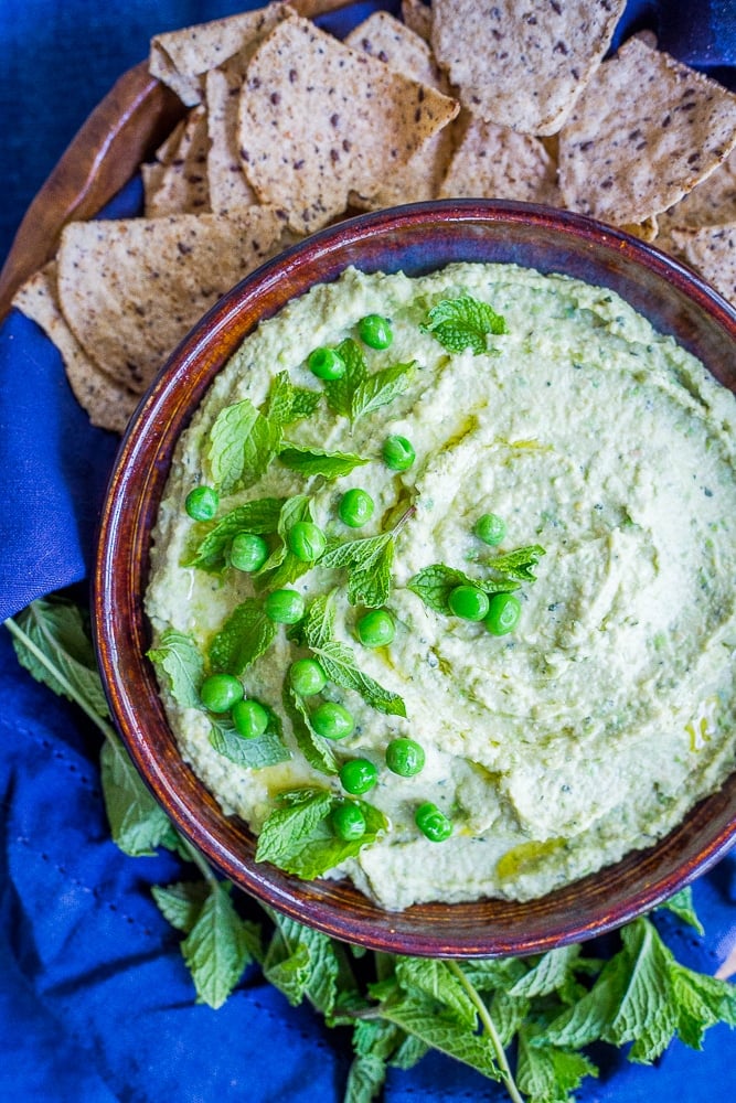 Minty Sweet Pea Hummus