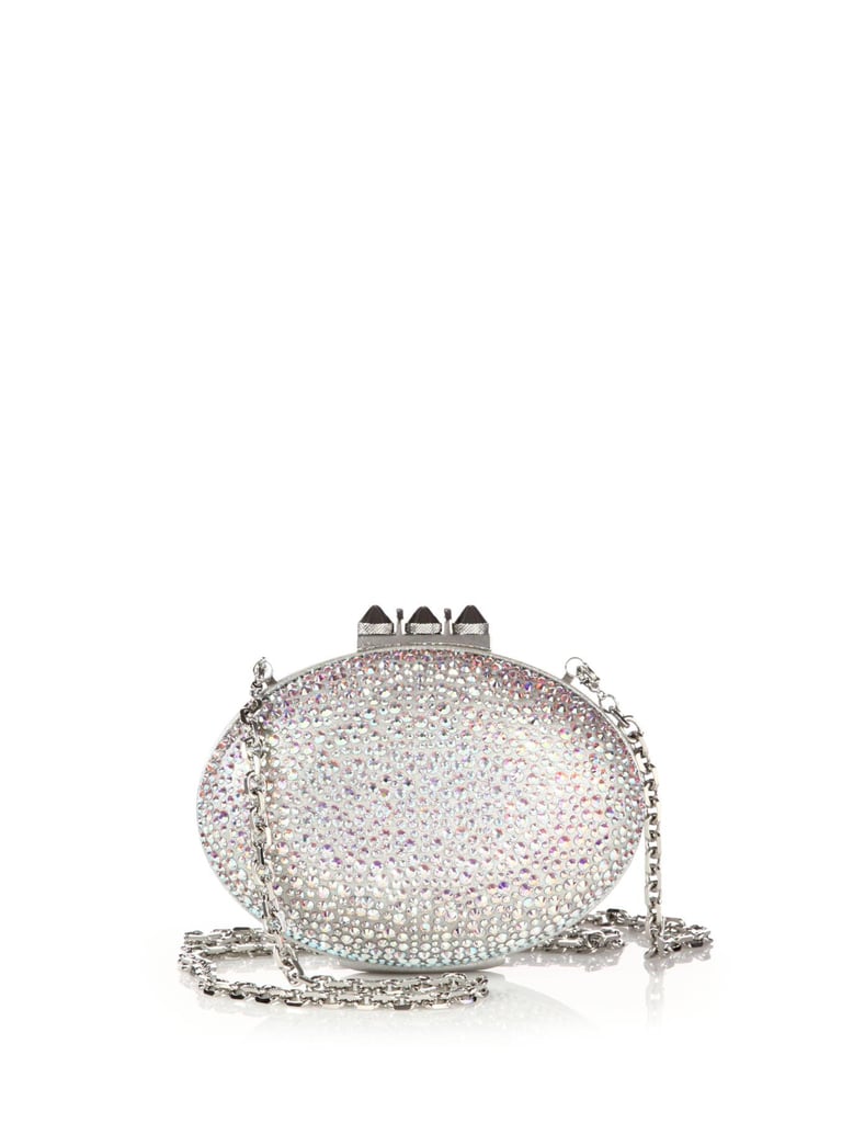 Christian Louboutin Mina Embellished Suede Burma Clutch ($2,995)