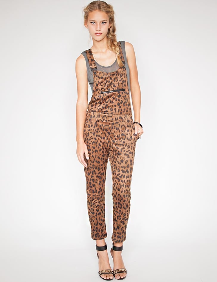 Pixie Market leopard suede overalls ($219) | Overall Trend | POPSUGAR ...