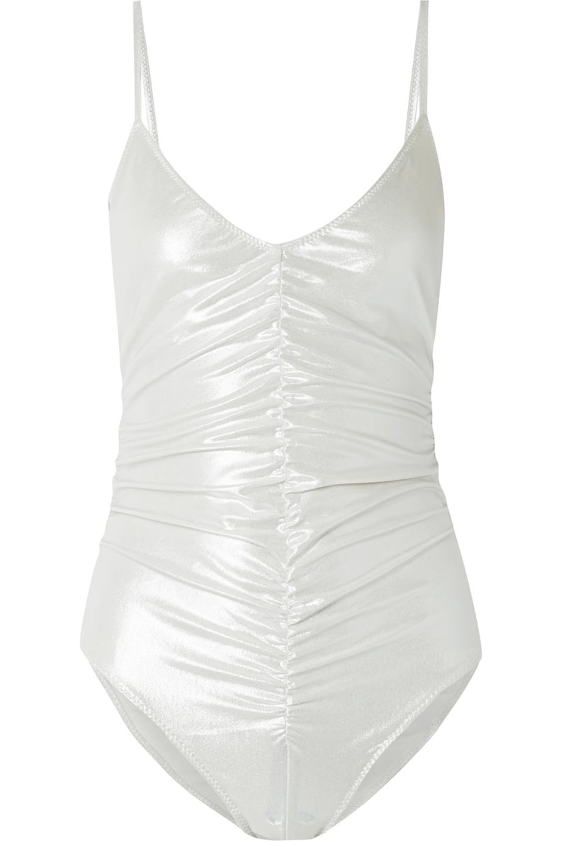 Lisa Marie Fernandez Ruched Metallic Swimsuit