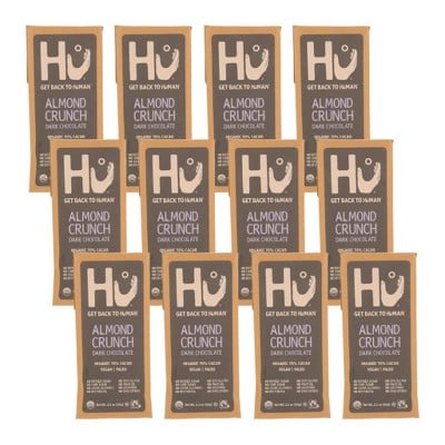 Hu Almond Crunch Dark Chocolate 70% Cacao Bar Case of 12