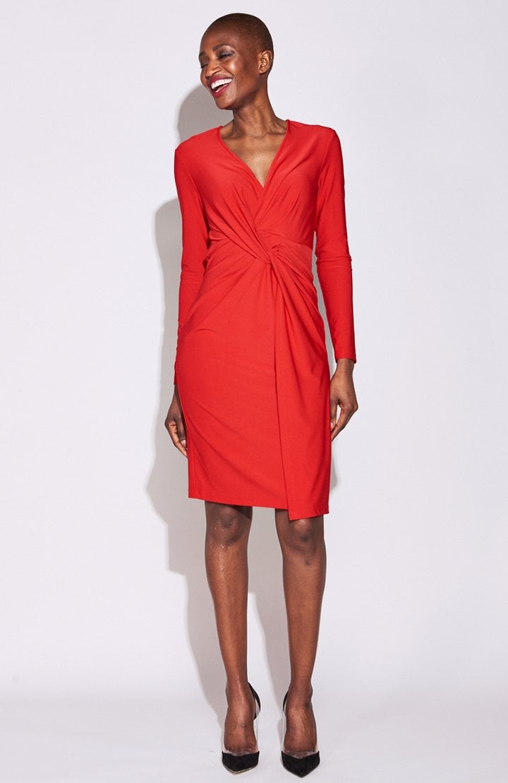 Serena Williams Twist Front Dress in Red