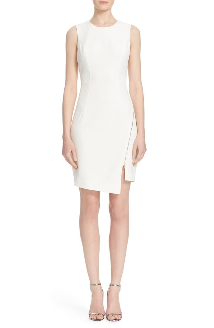 Mily Zipper Detail Sheath Dress ($375) | Best White Dresses For Summer ...