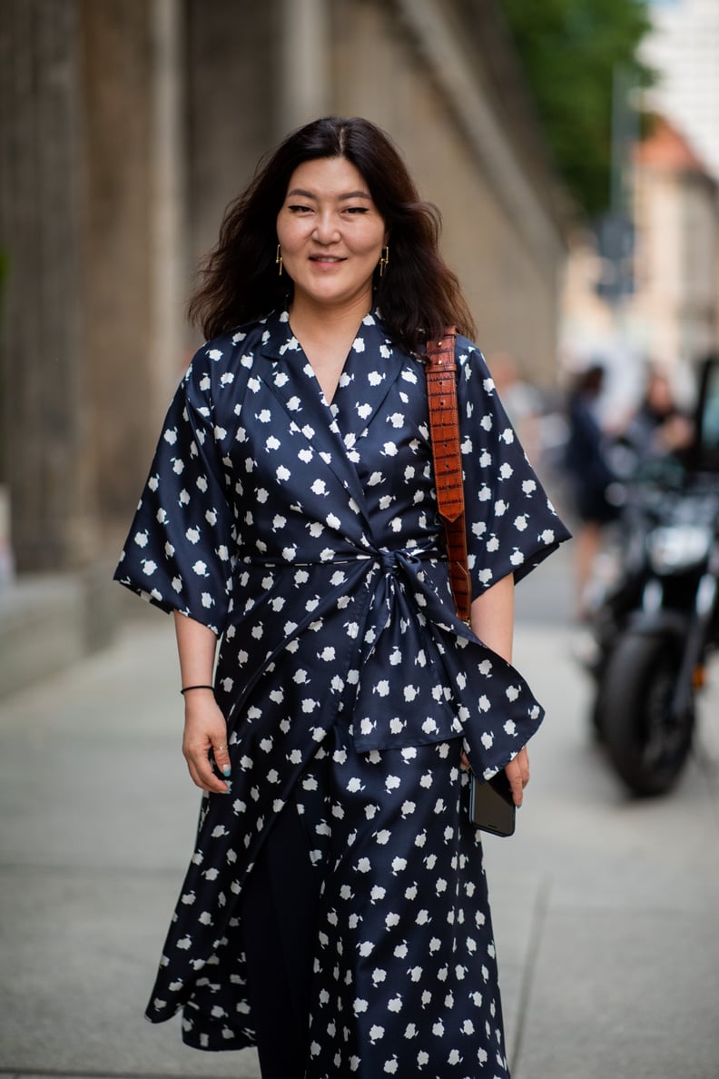 How to Wear a Wrap Dress Over Pants | PS Fashion