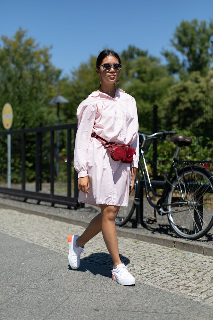 Use a belt bag to cinch the waist of your favorite oversize button-down — et voila! You have a whole look.