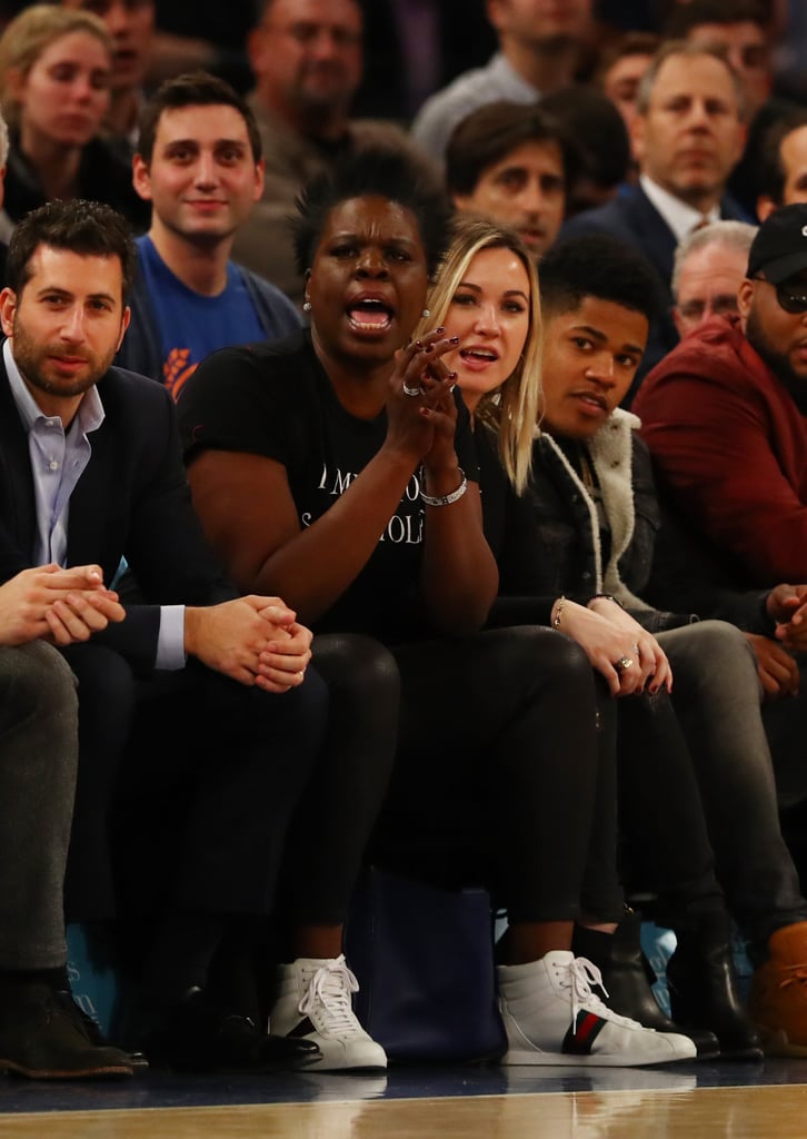 Leslie Jones Cheering at Sports Games Pictures