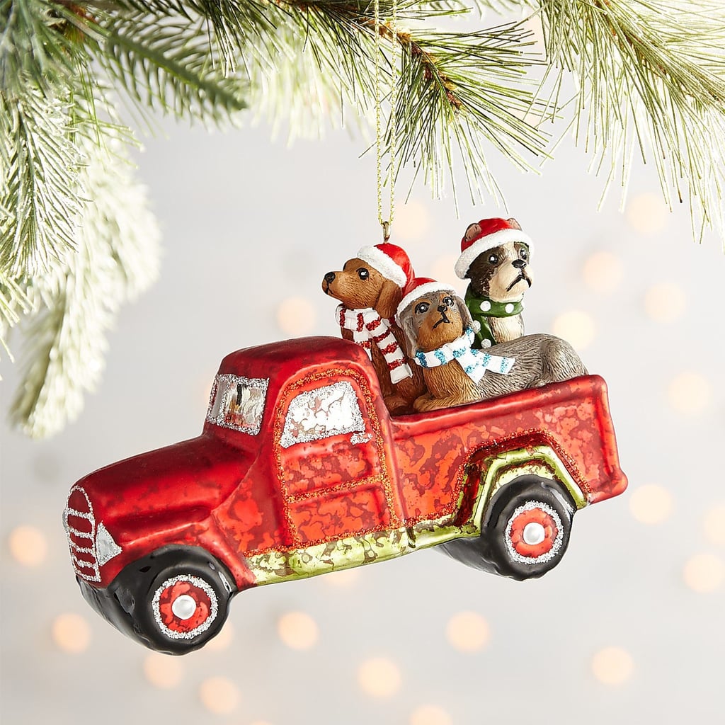 Red Truck With Dogs Glass Ornament The Best 2019 Christmas Decor