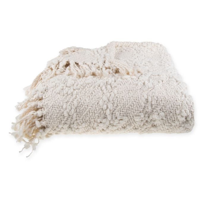Ava Throw Blanket in Ivory Bed Bath & Beyond's Home Collection Bee
