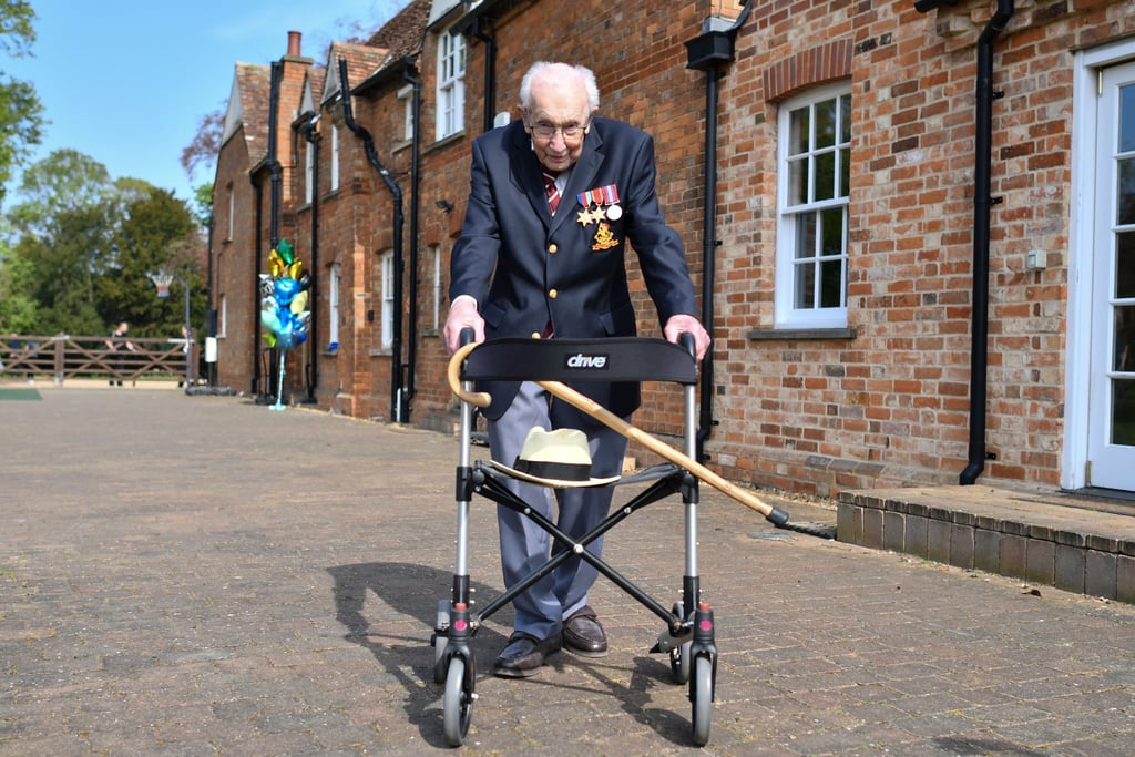 Captain Tom Moore Completing 100 Laps of His Garden to Raise Money For NHS Charities