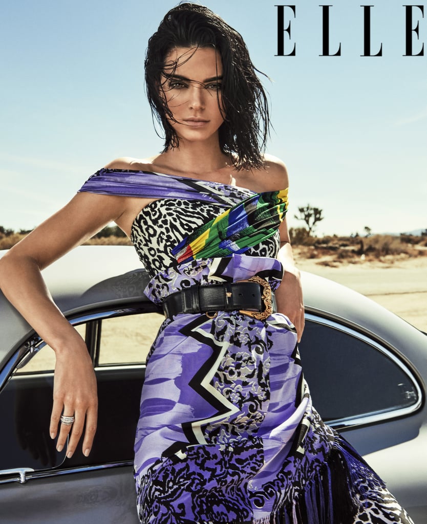 Kendall is wearing a Versace look with Chopard jewels.