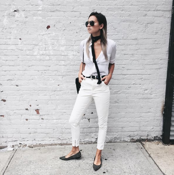 White Jeans and a White Button-Down