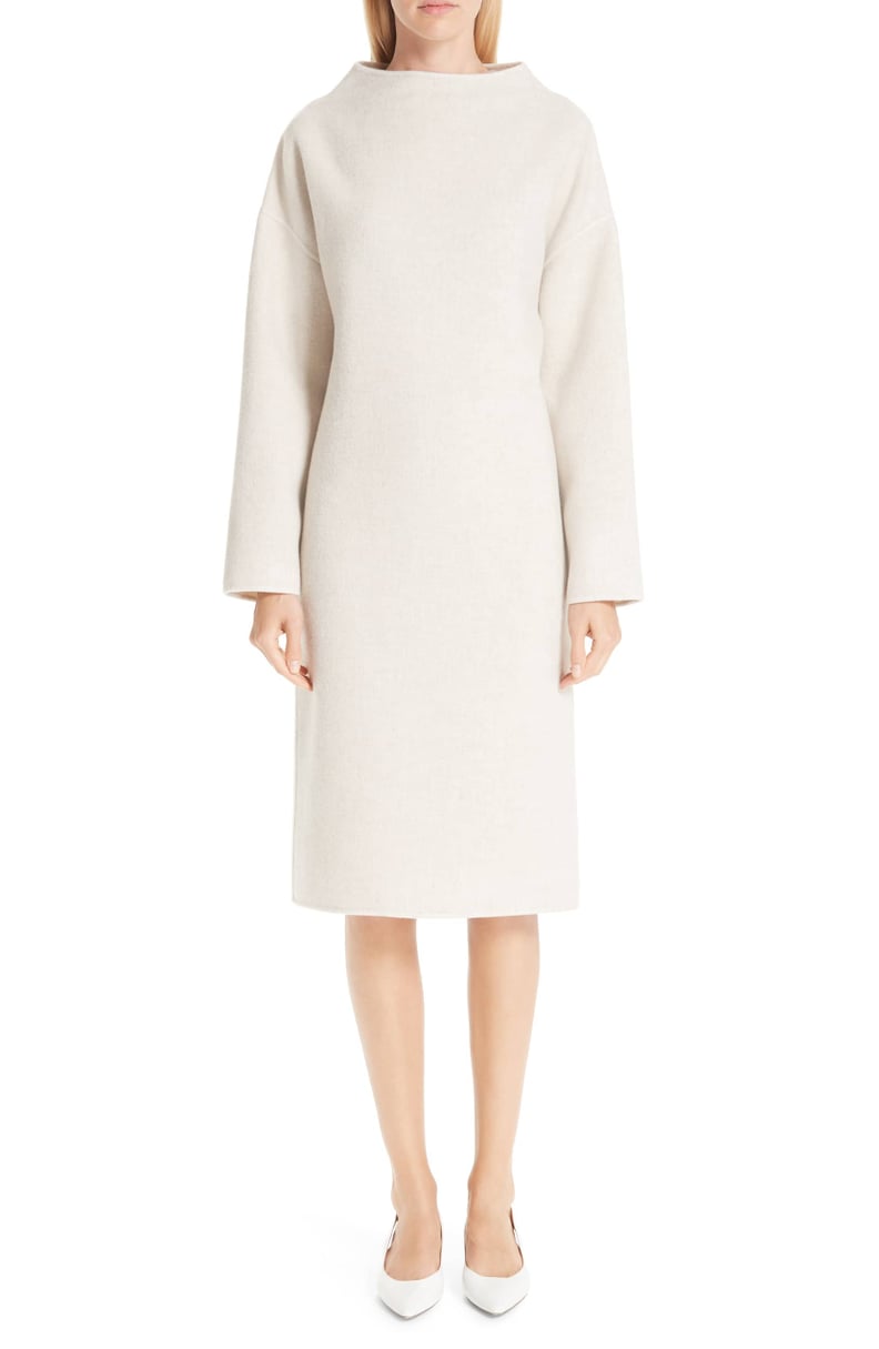 Mansur Gavriel Funnel Neck Double Face Cashmere Sweater Dress