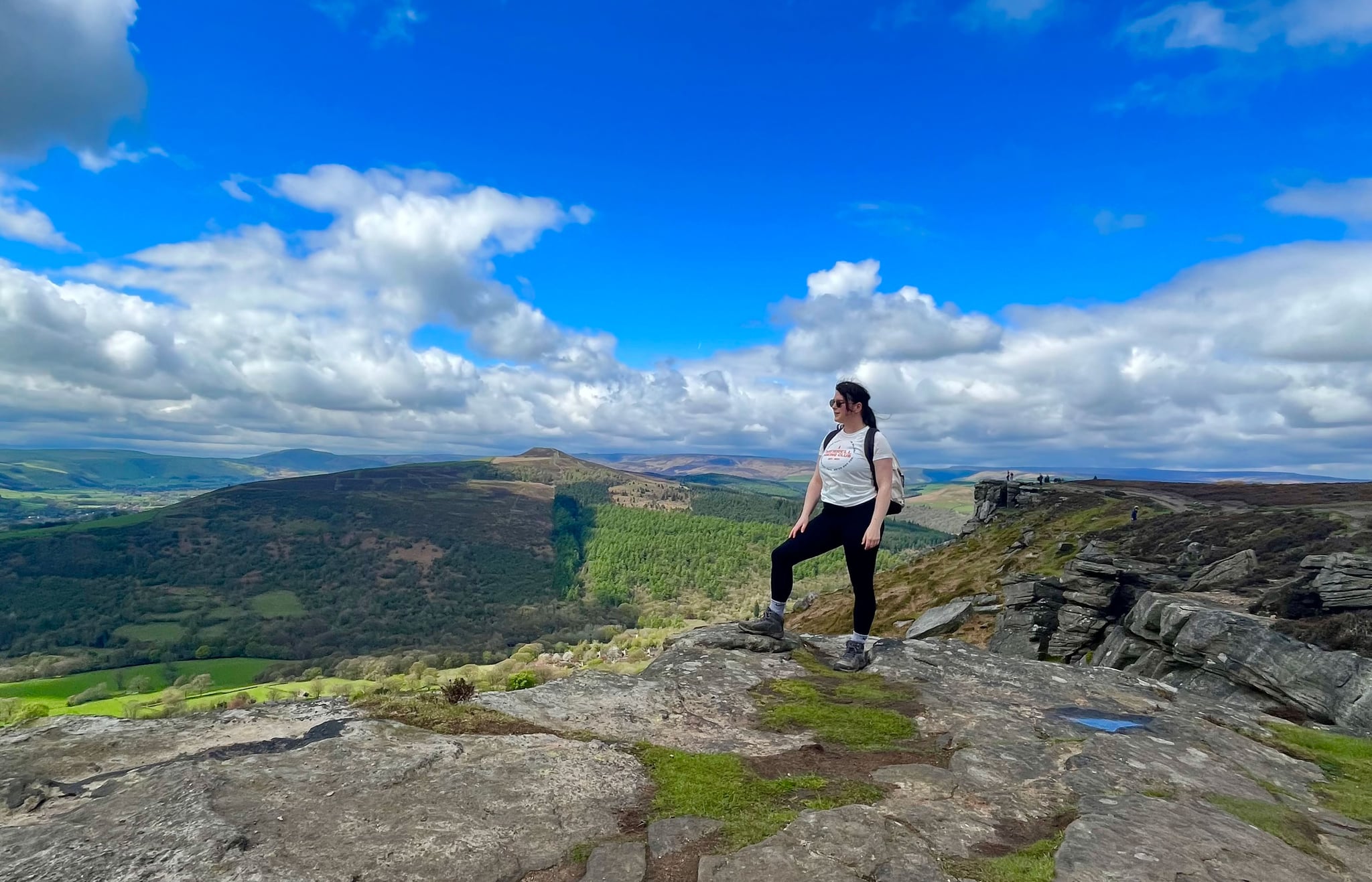 One of the creators of soft hiking on a hike in the UK